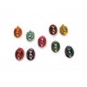 Jeweled Indian Face Bindis Red Dot Round Stickers Self Adhesive