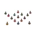 Designer Stick on Bindi Dots Multi Color Diamante Crystal Stickers