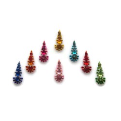 Bindi designs for round face Jeweled Bindis Indian Forehead dots Sticker jewelry