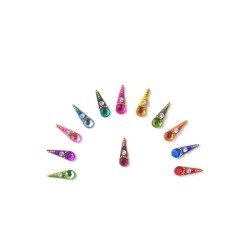 Indian Multi Color Fancy Bindi 1 Pack Bridal Forehead Bindi